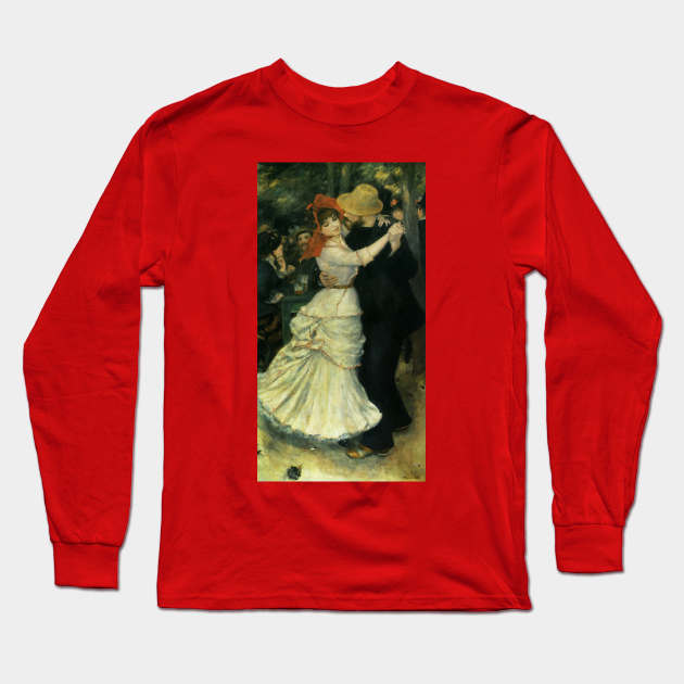 Dance at Bougival by Pierre Renoir Long Sleeve T-Shirt by MasterpieceCafe